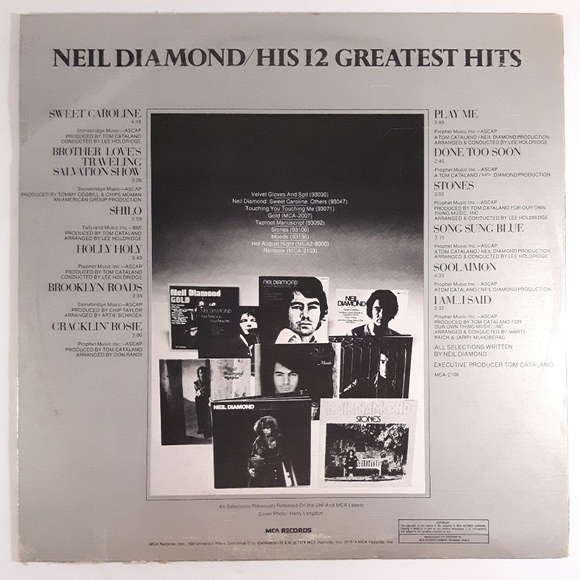 Neil Diamond: All-Time Greatest Hits (180g) (2 LPs